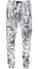 White Tie-Dye Polyester Fleece Jogger Pants - Optional Volleyball Print