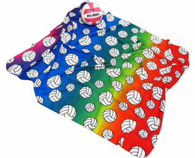 Rainbow Tie-Dye Fleece Volleyball Blankets