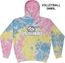 Sherbet Pastel Tie-Dye Hooded Sweatshirt - Choice of 12 Volleyball Designs