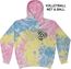 Sherbet Pastel Tie-Dye Hooded Sweatshirt - Choice of 12 Volleyball Designs