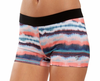 Soffe Dri Tie-Dye Watercolor Pattern Spandex Shorts