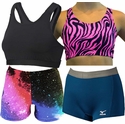 Ladies Spandex Shorts & Womens Sports Bras