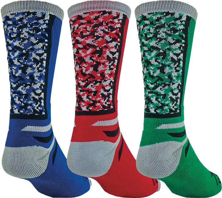 Digital Camouflage Team Color HighTech DigiCamo Crew Socks in Lots of Color Options