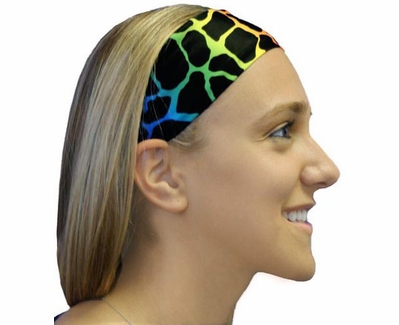 Tie-Dye Giraffe Spandex Fabric Headband 