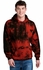 Tie-Dye Pullover Hoodie in Red & Black - Choice of 22 Sport Prints