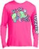 Volleyball Long Sleeve Shirt - Elephant Design Graphic in Neon Pink