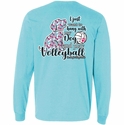 Volleyball Long Sleeve Shirt - Hang With Dog Design in Scuba Blue