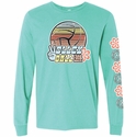 Volleyball Long Sleeve Shirt - Peace, Feed Your Soul Design in Seaglass