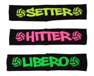 Volleyball Neon Position Headbands - in 3 Styles