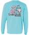 Volleyball Long Sleeve Shirt - Hang With Dog Design in Scuba Blue
