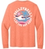 Volleyball Shirt Play The Day Away Design Coral Orange Long Sleeve Tee