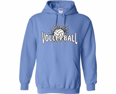 Volleyball Splatter Design Hooded Sweatshirt - in 20 Hoodie Colors