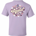 Volleyball T-Shirt Flower Power Design Lavender Short Sleeve Tee