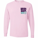 Volleyball T-Shirt Good Vibes Design Light Pink Long Sleeve Tee