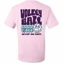 Volleyball T-Shirt Good Vibes Design Light Pink Short Sleeve Tee