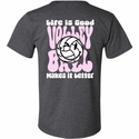 Volleyball T-Shirt Life Is Good Design Dark Grey Short Sleeve Tee