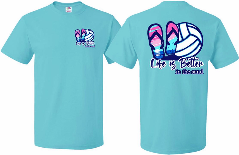 Volleyball TShirt Life Is Better Playing Volleyball In The Sand Scuba
