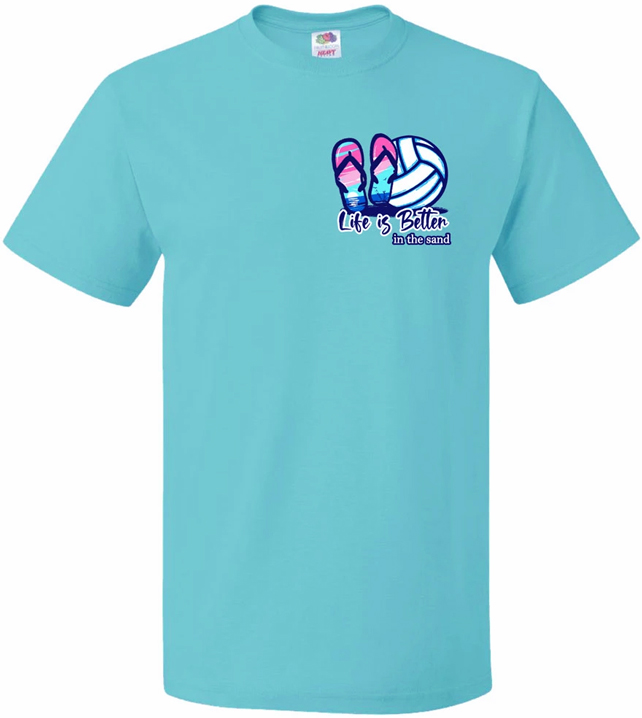 Volleyball TShirt Life Is Better Playing Volleyball In The Sand Scuba