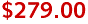 $279.00