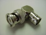 BNC Right Angle, Male to Female L-Adapter