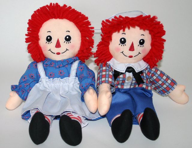 Raggedy Ann 2005年製 人形 2005 Cracker Barrel Raggedy Ann & Andy Dolls
