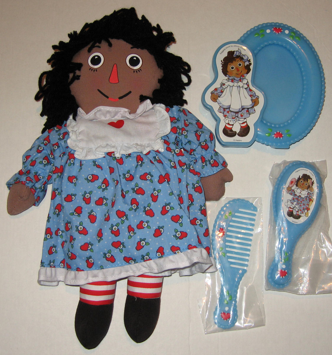Avon Raggedy Ann 12" Doll & Vanity Set Ethnic / Black / African