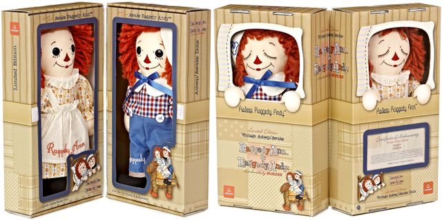Raggedy Ann & Andy Awake / Asleep Dolls Limited Edition Boxed Set