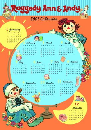 Cloth 2009 Calendar from Japan - Globe