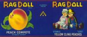 Raggedy Ann & Andy / Rag Doll Peaches Can Label