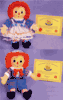 Raggedy Ann & Raggedy Andy 90th Anniversary Certificate Dolls Set of 2 by RUSS   