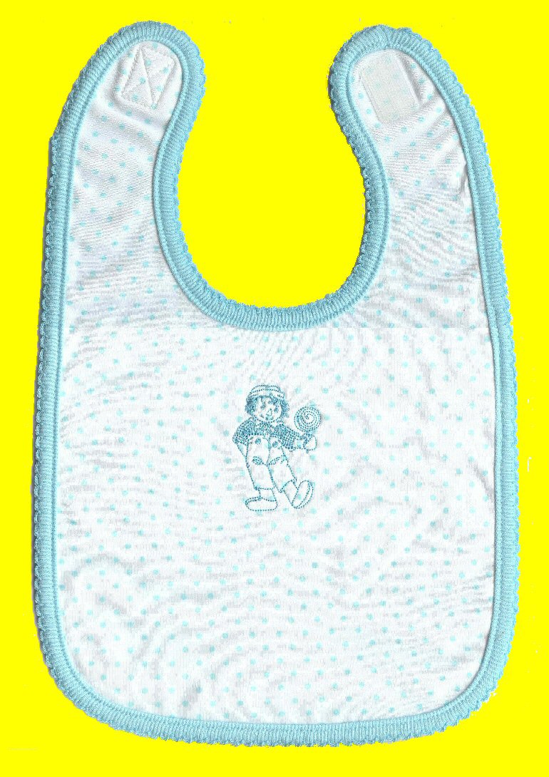 Raggedy Andy Embroidered Baby Boy Bib