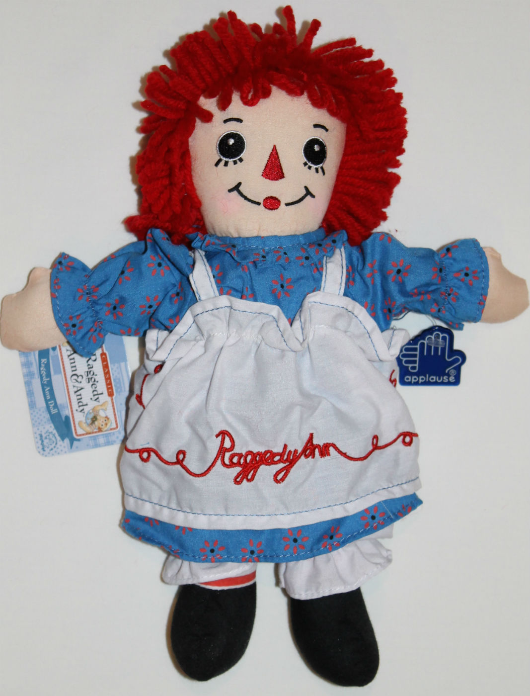 Raggedy Ann 12" Doll with Embroidered Eyes by Russ / Applause