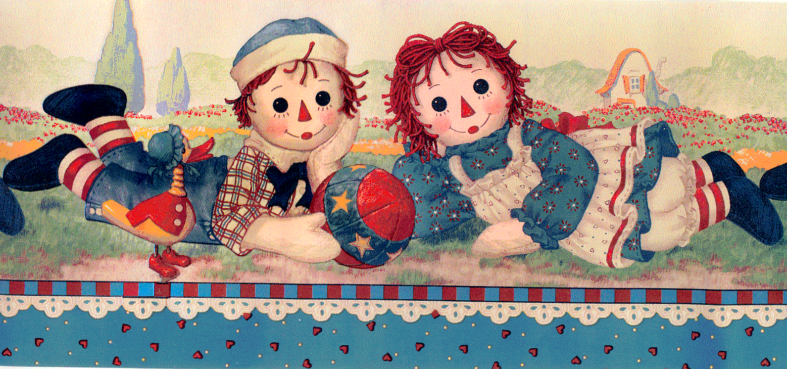 Raggedy Ann & Andy Wall Border StickUps