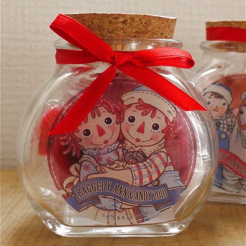 Raggedy Ann & Andy Candy Jar / Bottle from Japan