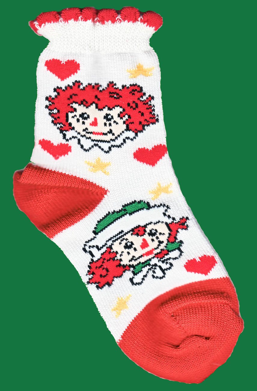 Raggedy Ann & Andy Toddler Children's Christmas Holiday Socks from Target