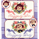 Raggedy Ann & Andy Cross Stitch Patterns Leaflets, Books, & Kits