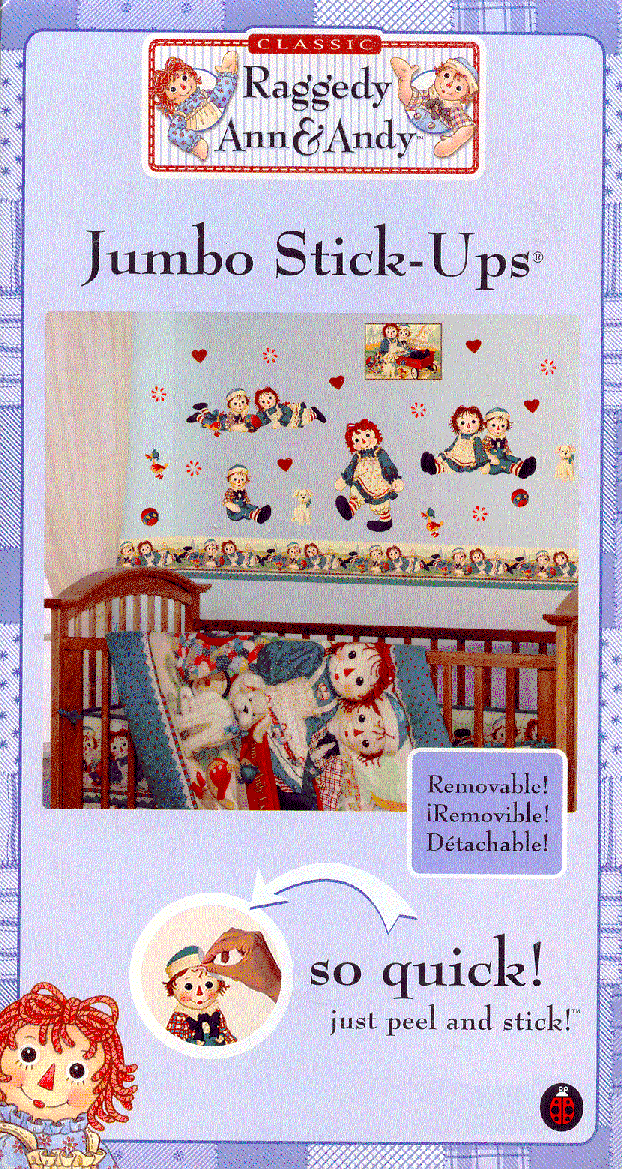 Raggedy Ann & Andy Jumbo StickUps / Wall Stickers