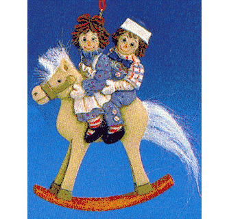 Raggedy Ann & Andy on Hobby Horse Ornament