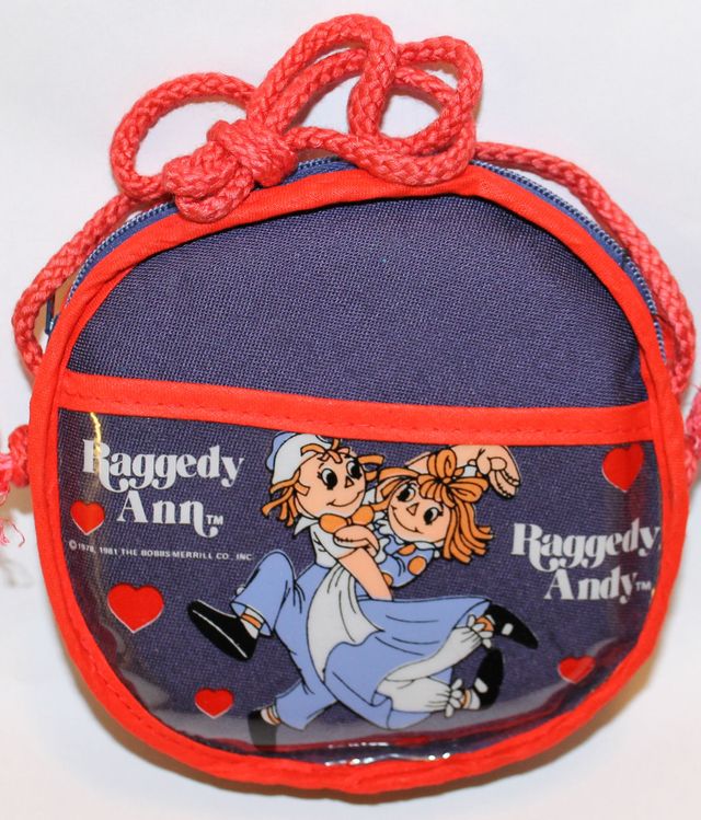 Raggedy Ann & Andy Vintage Round Purse by Pussy Willow