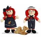Raggedy Ann & Raggedy Andy Dolls by Aurora