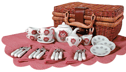 Raggedyアン&アンディ&寛斎fine china&花柄大皿3枚セット Raggedyアン