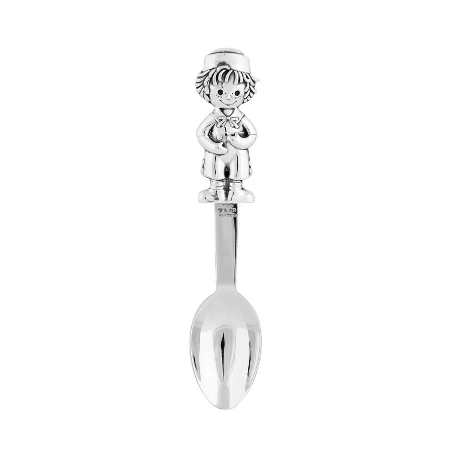 Raggedy Andy Sterling Silver Baby Spoon