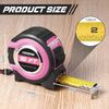 Measuring Tape with Fractions 16ft Pink Measuring Tape with Fractions 16ft Pink