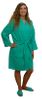 36" Length  Cotton Waffle Robe  Caribbean Green