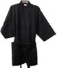 36" Length Cotton Waffle Robe,Black