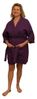 36" Length Cotton Waffle Robe, Plum