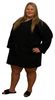 36in. Length Waffle Robe XXL  Black