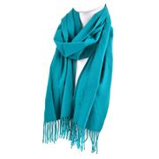 Acrylic  Feels Cashmere Winter Scarves:  TEAL  