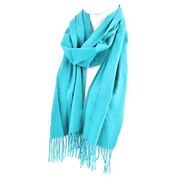 Acrylic Cashmere Feels Winter Scarves: TURQUOISE
