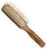 Ambassador Hairbrush Wooden Handle   Olivewood Rectangle with Wood Pins (5118)